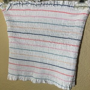 Multicolored Striped Tube Top